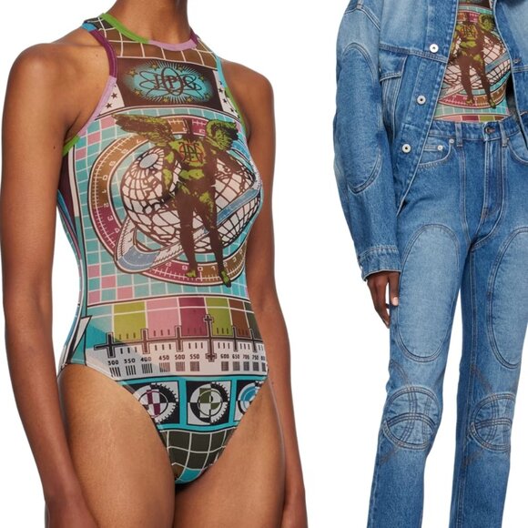 Jean Paul Gaultier - Multicolor Printed Bodysuit (NWOT) - Worn Once - Picture 1 of 5